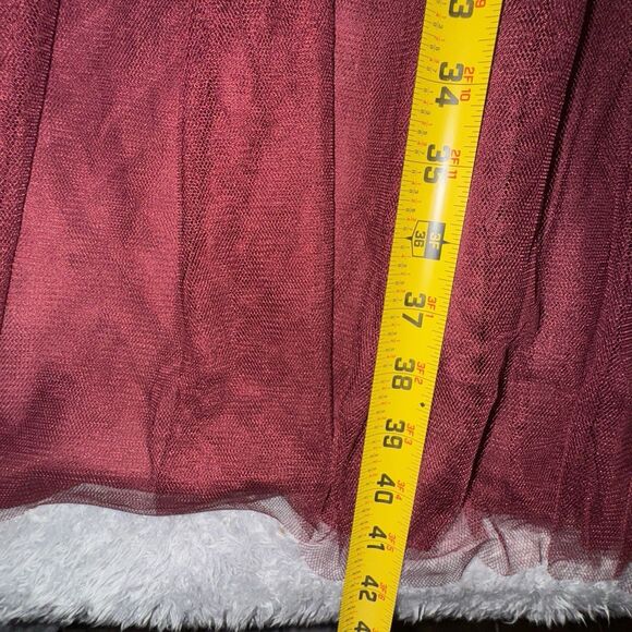 Jenny Yoo Collection Deep Red Tulle Maxi Skirt Sz 4 Whimsigoth Vampire Ballet - Picture 8 of 9